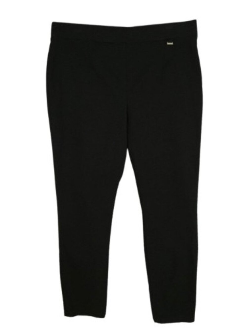 DKNY Black Pull On Stretch Pants XL Straight Leg Elastic Waist